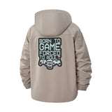 Born to Game Unisex Full-Zip Printed Waterproof Hooded Windbreaker