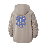 Cartoon Astronauts Unisex Full-Zip Printed Waterproof Hooded Windbreaker