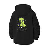 Alien Motif Unisex Full-Zip Printed Waterproof Hooded Windbreaker