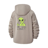 Alien Motif Unisex Full-Zip Printed Waterproof Hooded Windbreaker