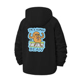 Human Bean Cartoon Unisex Full-Zip Printed Waterproof Hooded Windbreaker
