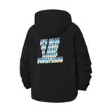 Motivational Statement Unisex Full-Zip Printed Waterproof Hooded Windbreaker