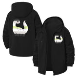 Cute Dinosaur Unisex Full-Zip Printed Waterproof Hooded Windbreaker