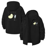 Cute Edgy Cartoon Unisex Full-Zip Printed Waterproof Hooded Windbreaker