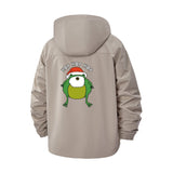 Santa Frog Unisex Full-Zip Printed Waterproof Hooded Windbreaker