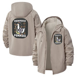 Whimsical Goose Honkus Ponkus Unisex Full-Zip Printed Waterproof Hooded Windbreaker