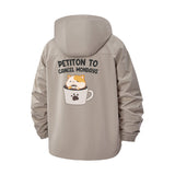 Pet Meme Unisex Full-Zip Printed Waterproof Hooded Windbreaker