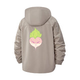 Anime Inspired Angry Radish Unisex Full-Zip Printed Waterproof Hooded Windbreaker