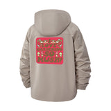 Mushroom Gardening Unisex Full-Zip Printed Waterproof Hooded Windbreaker
