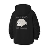 Funny Sloth Meme Unisex Full-Zip Printed Waterproof Hooded Windbreaker