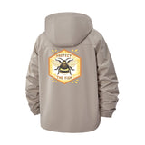 Bee Conservation Unisex Full-Zip Printed Waterproof Hooded Windbreaker
