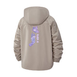 Motivational Butterfly Hand Unisex Full-Zip Printed Waterproof Hooded Windbreaker