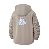 Pastel Peony Art Unisex Full-Zip Printed Waterproof Hooded Windbreaker
