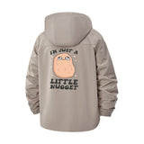 Cute Nugget Character Unisex Full-Zip Printed Waterproof Hooded Windbreaker