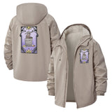 Art Nouveau Unisex Full-Zip Printed Waterproof Hooded Windbreaker