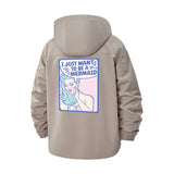 Mermaid Dream Unisex Full-Zip Printed Waterproof Hooded Windbreaker