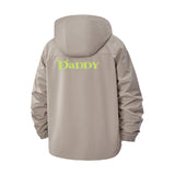 Daddy Typographic Unisex Full-Zip Printed Waterproof Hooded Windbreaker