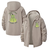 Cute Gourd Pun Unisex Full-Zip Printed Waterproof Hooded Windbreaker