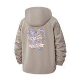 Lizard Live Laugh Love Unisex Full-Zip Printed Waterproof Hooded Windbreaker