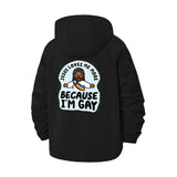 Inclusive Message Unisex Full-Zip Printed Waterproof Hooded Windbreaker