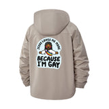 Inclusive Message Unisex Full-Zip Printed Waterproof Hooded Windbreaker