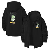 Retro Cartoon Character Unisex Full-Zip Printed Waterproof Hooded Windbreaker