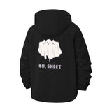 Ghost Pun Unisex Full-Zip Printed Waterproof Hooded Windbreaker