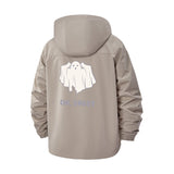 Ghost Pun Unisex Full-Zip Printed Waterproof Hooded Windbreaker