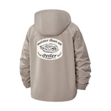 Oyster Humor Unisex Full-Zip Printed Waterproof Hooded Windbreaker