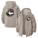 Sassy Pride Dove Unisex Full-Zip Printed Waterproof Hooded Windbreaker