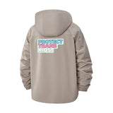 Protect Trans Kids Unisex Full-Zip Printed Waterproof Hooded Windbreaker