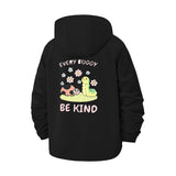 Bug and Flower Kindness Unisex Full-Zip Printed Waterproof Hooded Windbreaker