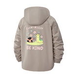Bug and Flower Kindness Unisex Full-Zip Printed Waterproof Hooded Windbreaker