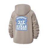 Motivational Mascot Unisex Full-Zip Printed Waterproof Hooded Windbreaker