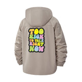 Psychedelic Lettering Unisex Full-Zip Printed Waterproof Hooded Windbreaker