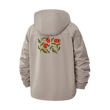 Botanical Flowers Unisex Full-Zip Printed Waterproof Hooded Windbreaker