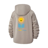 Sunshine Reading Unisex Full-Zip Printed Waterproof Hooded Windbreaker
