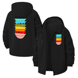 Retro Ramen Bowl Unisex Full-Zip Printed Waterproof Hooded Windbreaker