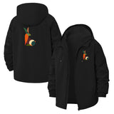 Geometric Rabbit Unisex Full-Zip Printed Waterproof Hooded Windbreaker