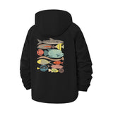 Whimsical Fish Unisex Full-Zip Printed Waterproof Hooded Windbreaker