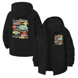 Whimsical Fish Unisex Full-Zip Printed Waterproof Hooded Windbreaker