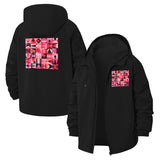 Geometric Abstract Unisex Full-Zip Printed Waterproof Hooded Windbreaker