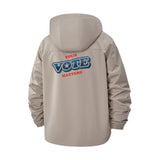 Your Vote Matters Unisex Full-Zip Printed Waterproof Hooded Windbreaker