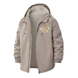 Modern Abstract Fruit Unisex Full-Zip Printed Waterproof Hooded Windbreaker