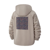 Abstract Geometric Pattern Unisex Full-Zip Printed Waterproof Hooded Windbreaker