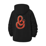Octopus Ampersand Unisex Full-Zip Printed Waterproof Hooded Windbreaker