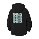 Geometric Pattern Unisex Full-Zip Printed Waterproof Hooded Windbreaker