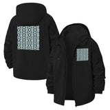 Geometric Pattern Unisex Full-Zip Printed Waterproof Hooded Windbreaker