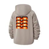 Retro Arcade Vibes Unisex Full-Zip Printed Waterproof Hooded Windbreaker