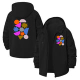 Abstract Geometric Shapes Unisex Full-Zip Printed Waterproof Hooded Windbreaker
